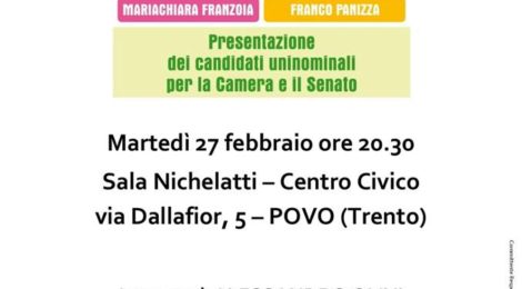 Invito 27.02.2018 Elezioni politiche - Presentazione candidati